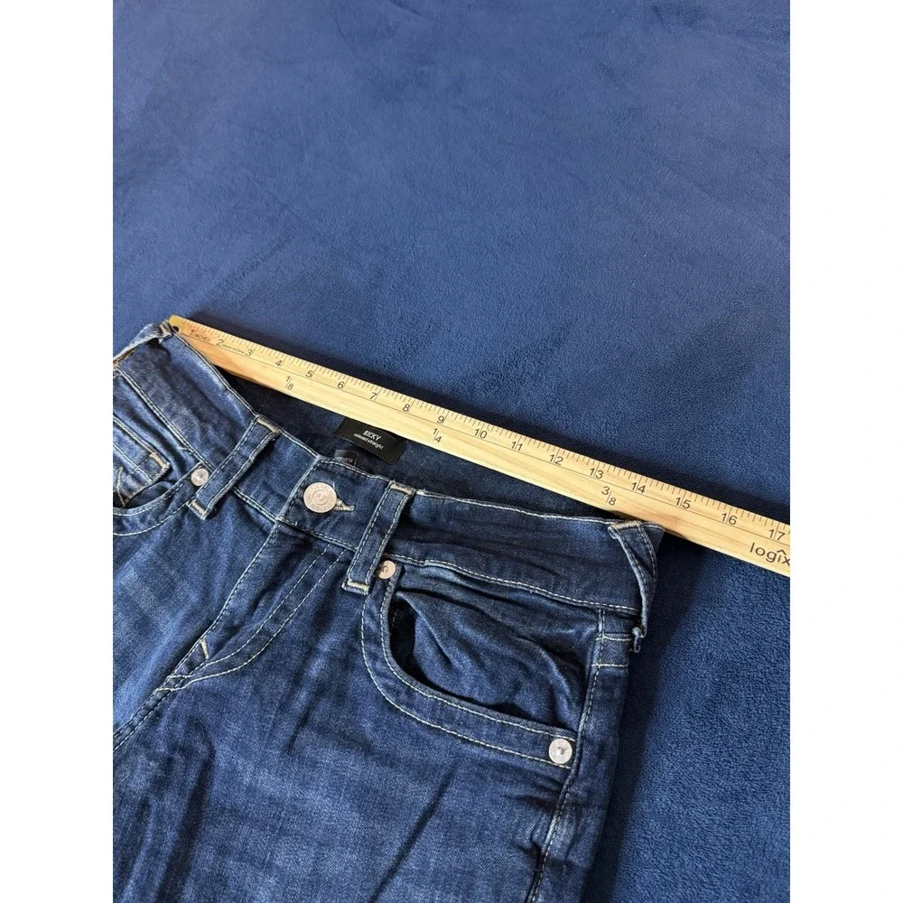 True Religion Ricky Relaxed Straight Jeans 28x29 Dark Blue Wash